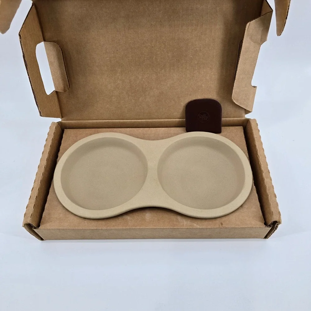 Pampered Chef Microwave Egg Cooker Stoneware 1372 Double Well New
